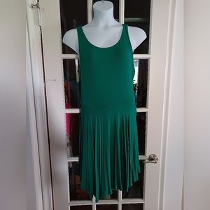 XL Cynthia Rowley green sleeveless swing dress